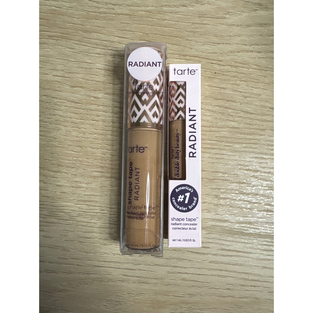 Tarte Shape Tape Radiant Concealer Bundle 36S Medium Tan Sand Full & Travel Size